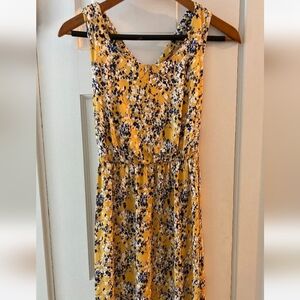 Kaileigh Yellow and Blue Floral Dress